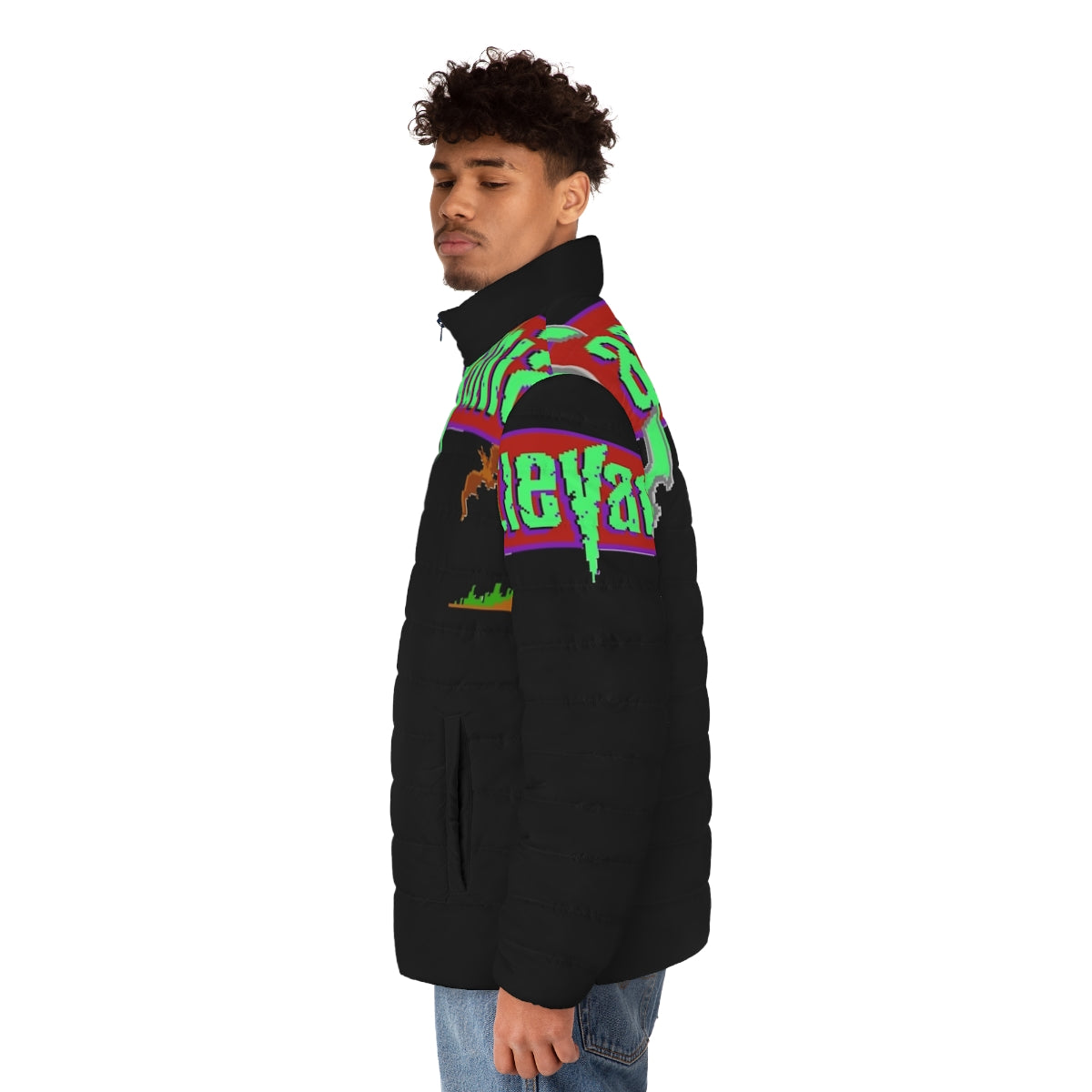 Castlevania V3 Essential Puffer Jacket - men side left