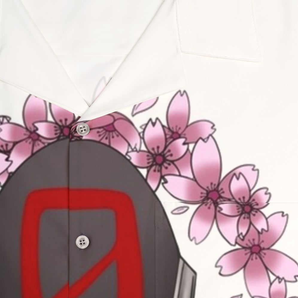 Borderlands Zer0 Cherry Blossom Hawaiian Shirt - Detail