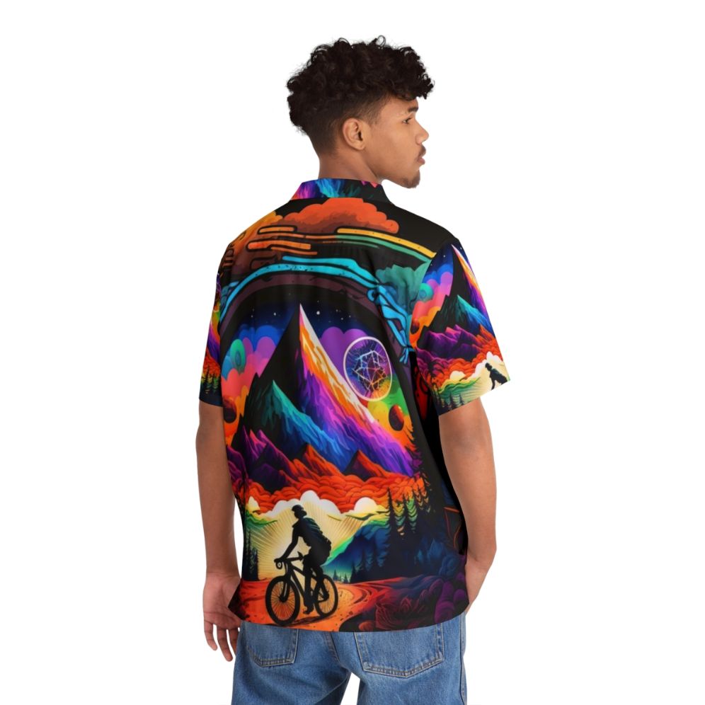 Trippy psychedelic Bicycle Day 1943 colorful Hawaiian shirt - People Back