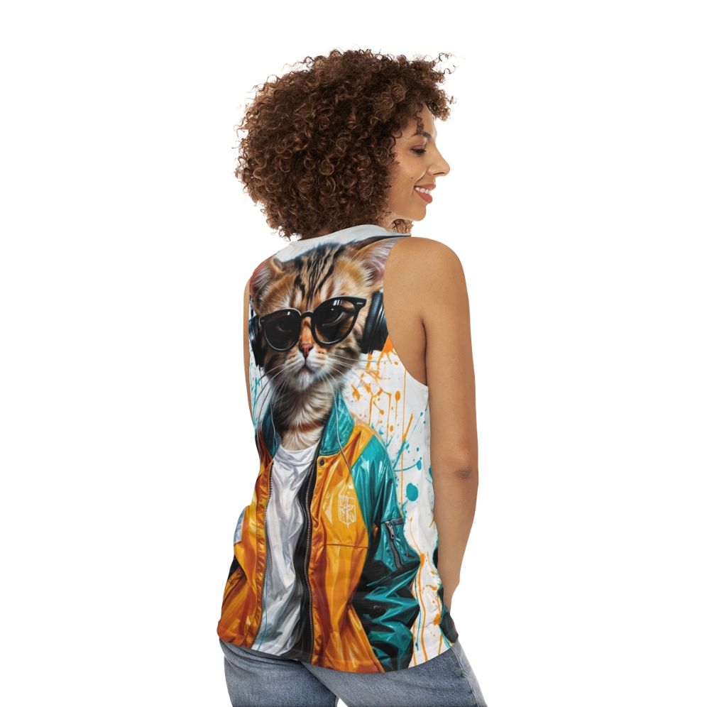 Dance Cat Unisex Tank Top - women back