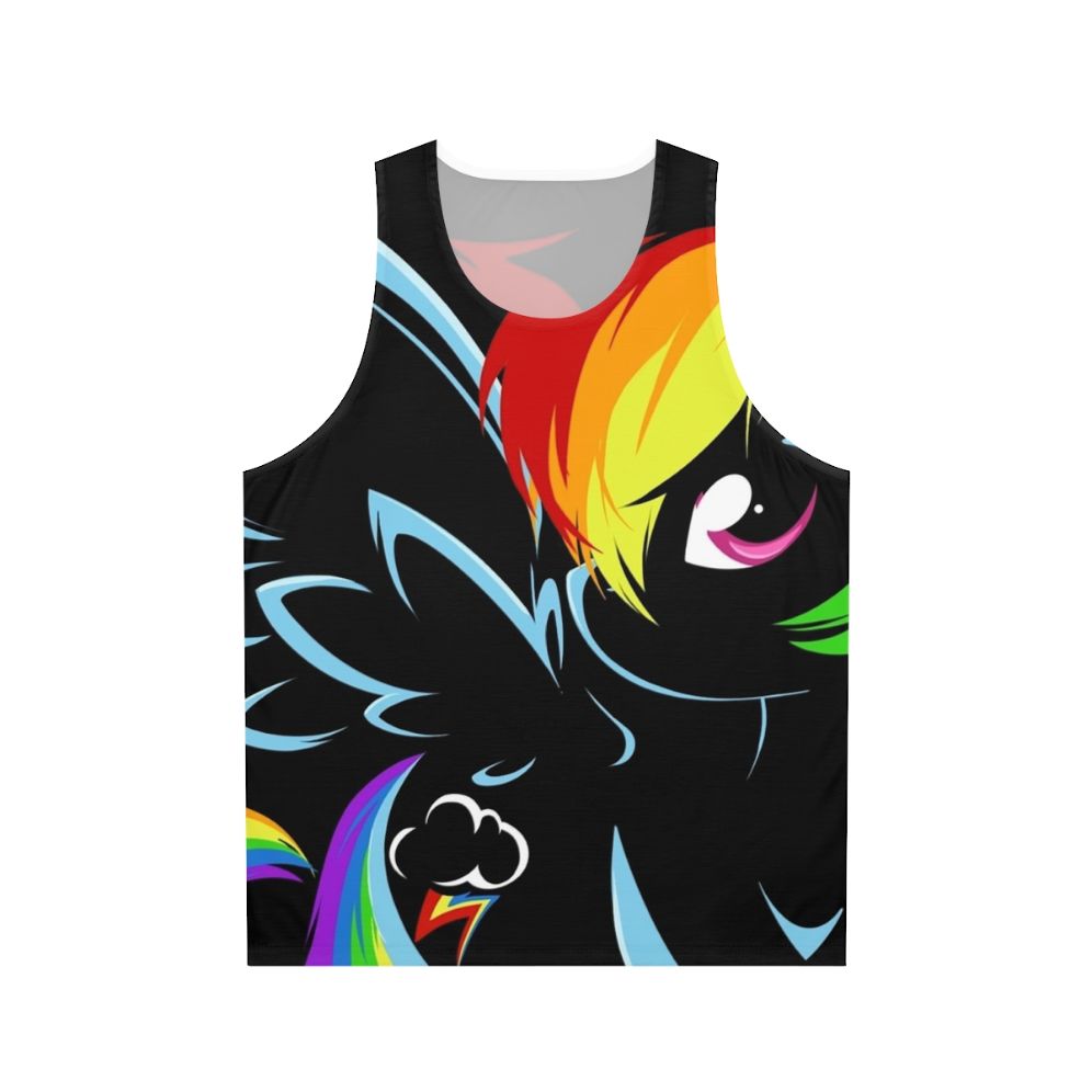 Rainbow Dash Unisex Black Tank Top