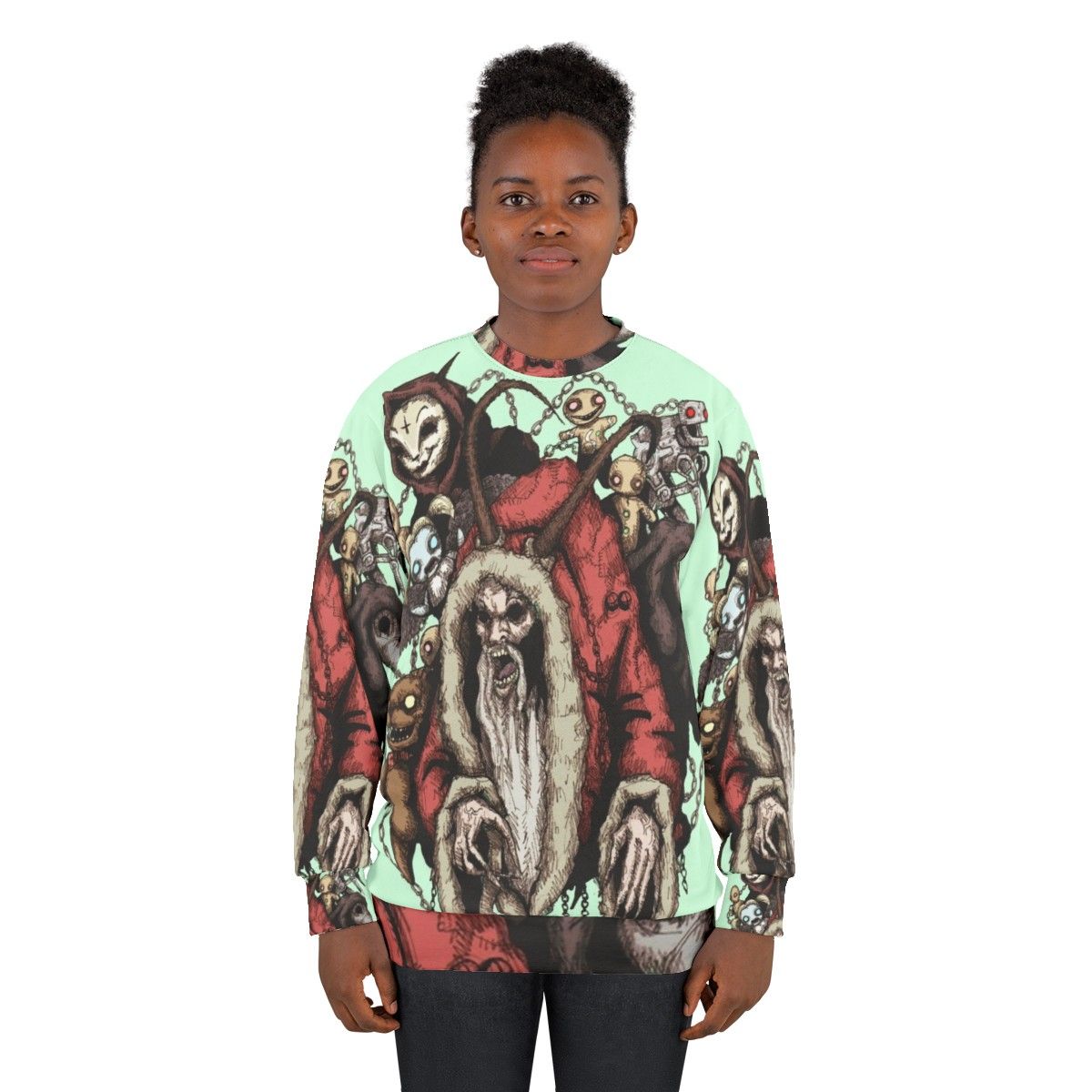 Krampus 2.0 Christmas Horror Sweatshirt - women