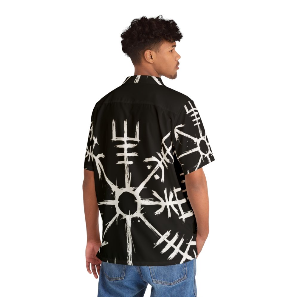 Vegvisir Symbol Hawaiian Shirt with Viking Compass - People Back