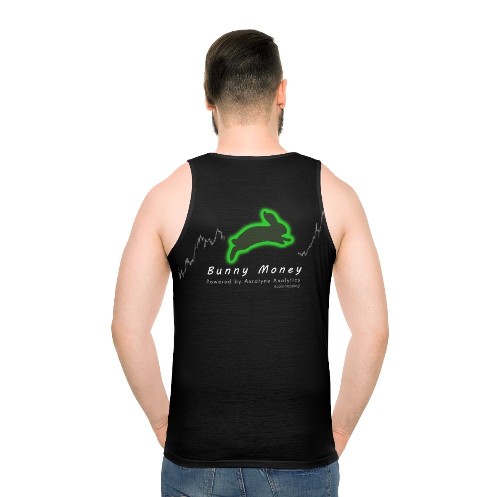 Unisex Cryptocurrency Bunny Money Tank Top - men back