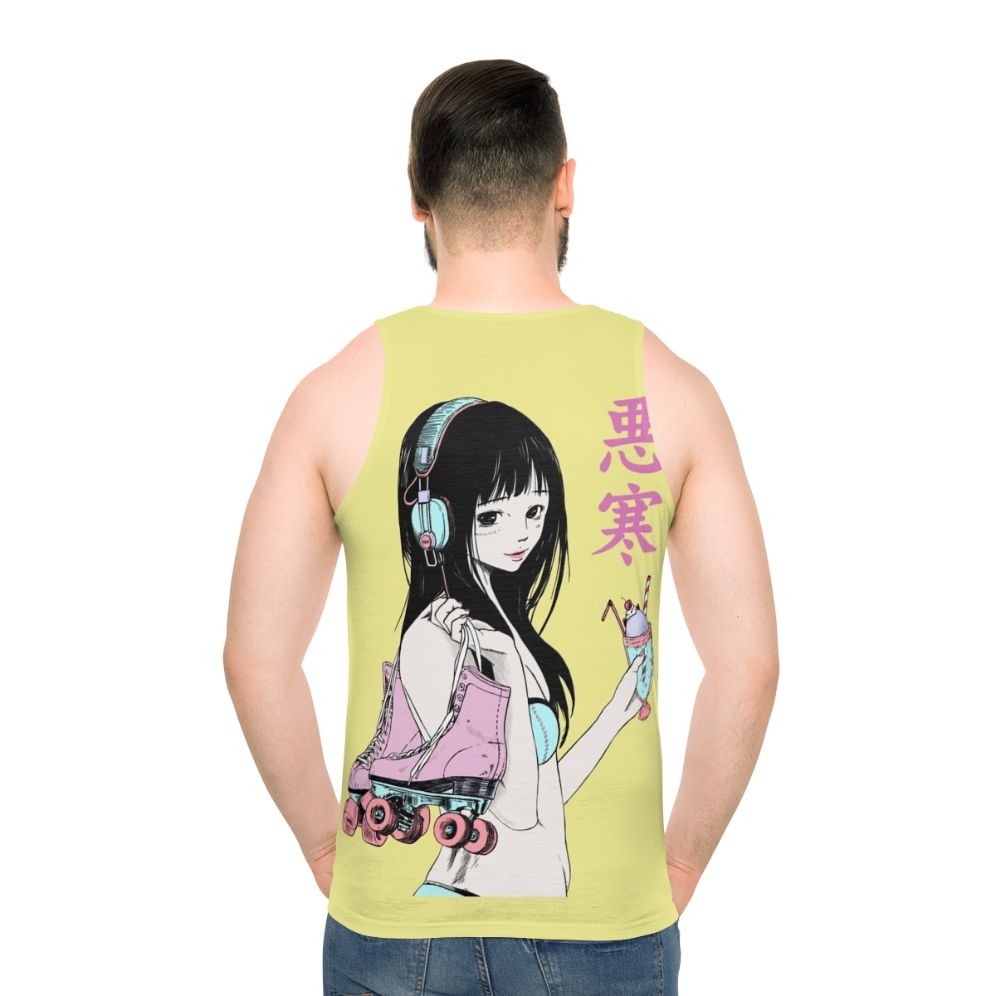 Chill Lofi Summer Girl Unisex Tank Top - men back