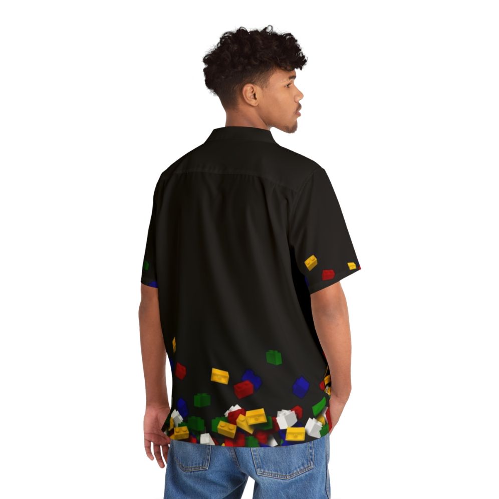 Brick Art Hawaiian Shirt featuring LEGO® inspired design - People Back