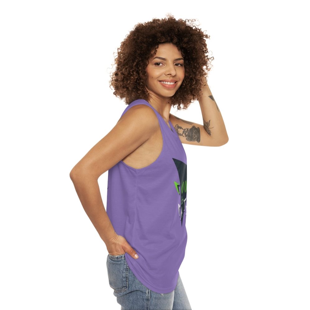 Unisex tank top with Cool For Cats album artwork - women side