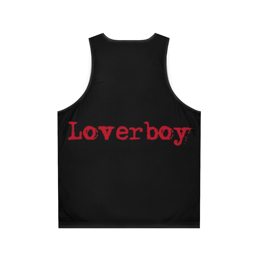 Unisex red tank top with Loverboy band logo - Back