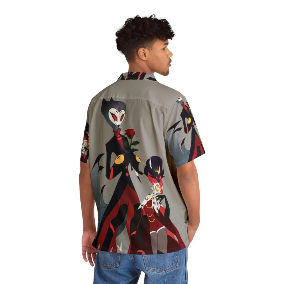 Helluva Boss Stolas Hawaiian Shirt - Anime Inspired Design - People Back