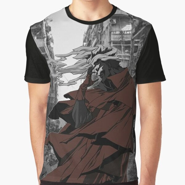 Ergo Proxy anime graphic design on a t-shirt