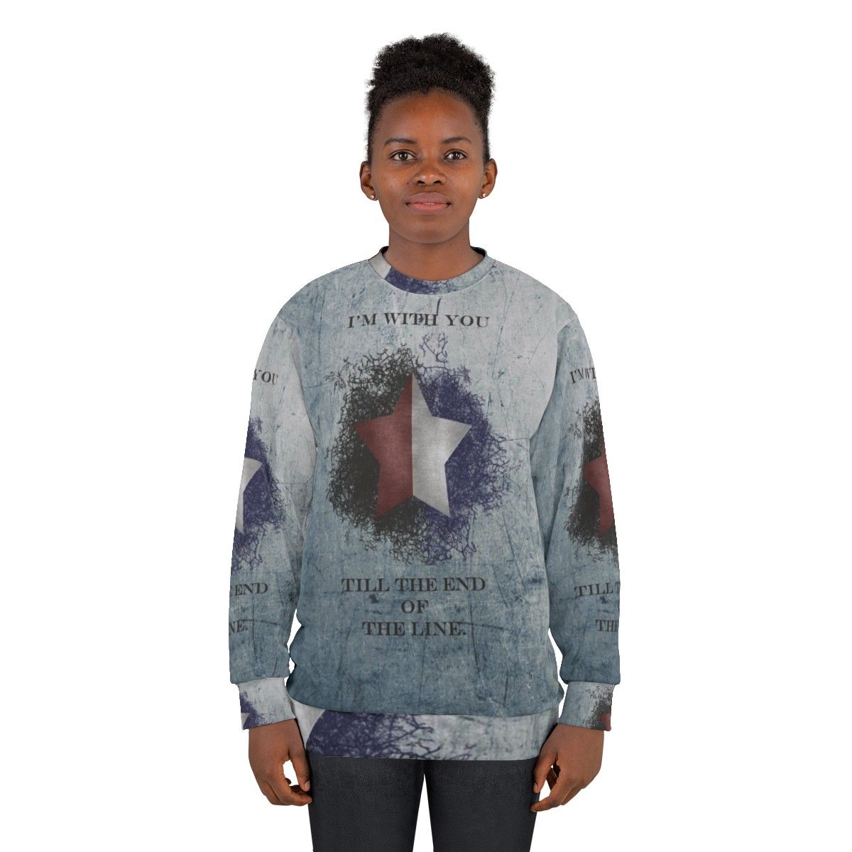 I'm With You Till The End Of The Line Ver2 Captain America Winter Soldier Bucky Barnes Sweatshirt - women