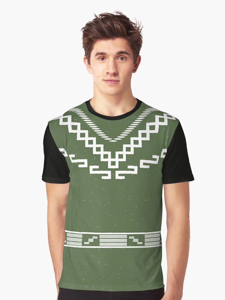 Spaghetti western-inspired poncho graphic t-shirt - Men