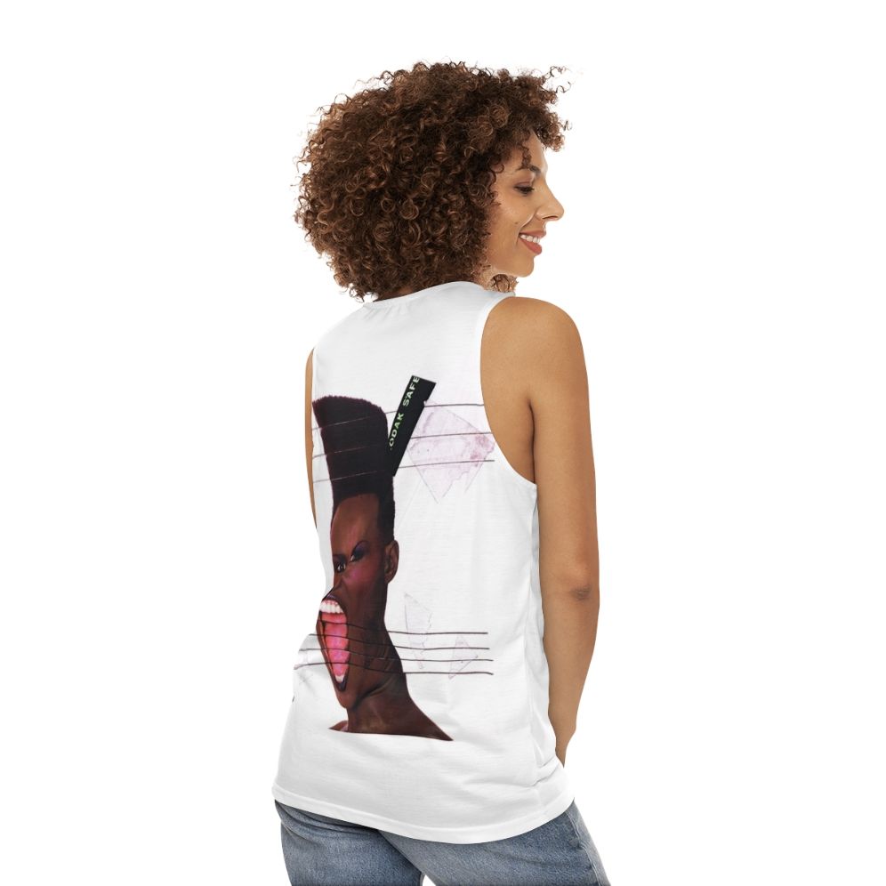 Grace Jones 'Slave to the Rhythm' Unisex Tank Top - women back