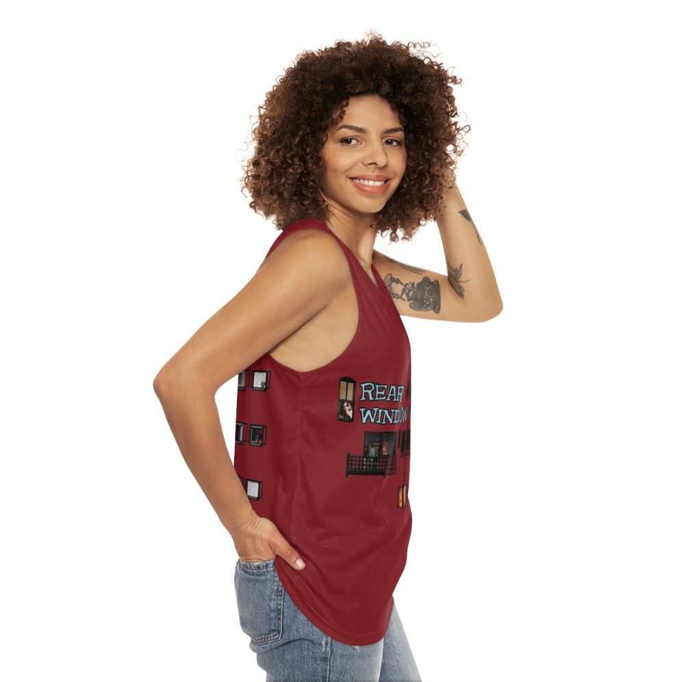 Rear Window Hitchcock Film Unisex Tank Top - women side