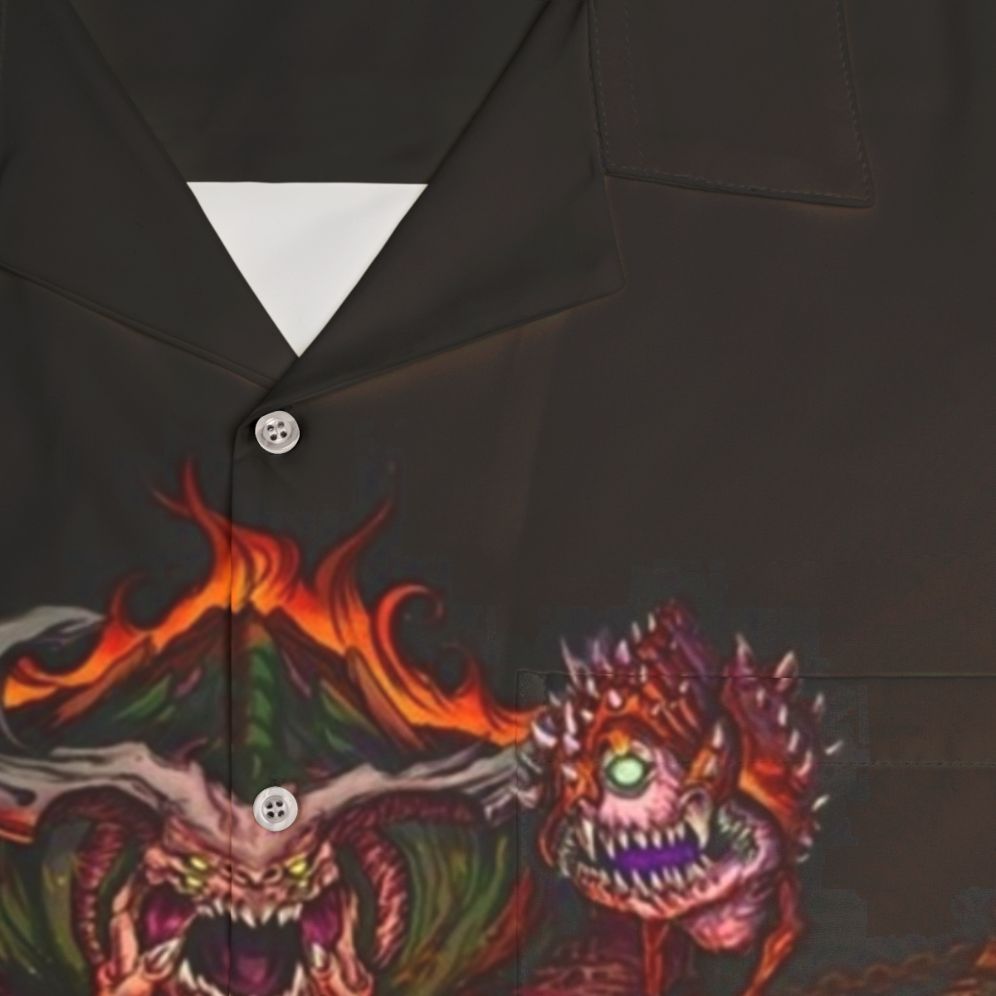 Doom "Fight Like Hell 2" Hawaiian Shirt - Detail