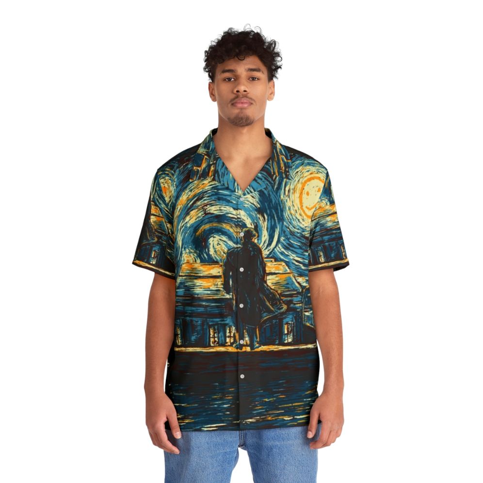 Starry Night Sherlock Holmes Hawaiian Shirt - People Front