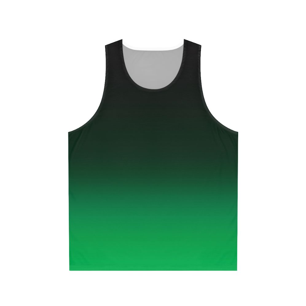 Ombre green minimalist unisex tank top