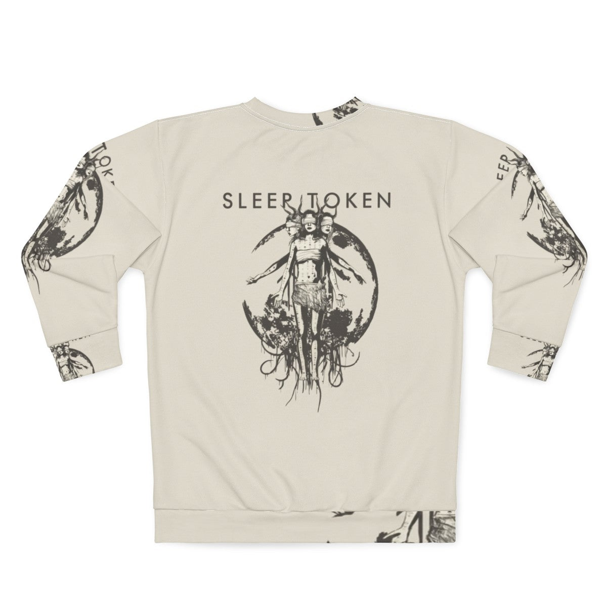 Four Hands Triple Face Sweatshirt featuring the Sleep Token band logo - Back