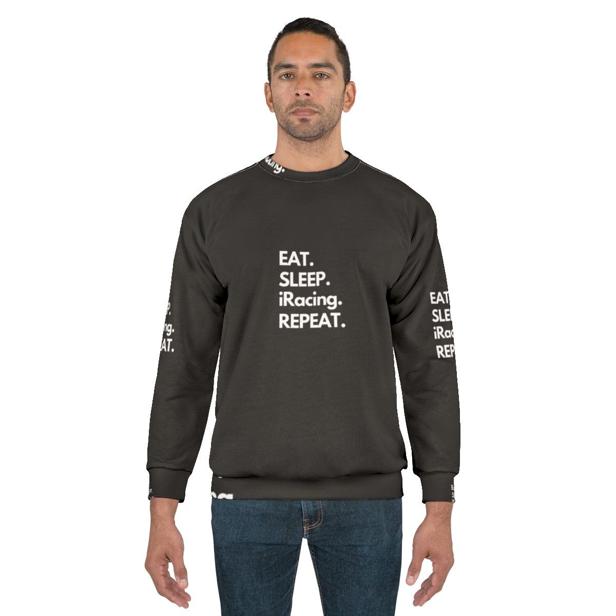 Iracing eat sleep repeat gaming sweatshirt - men