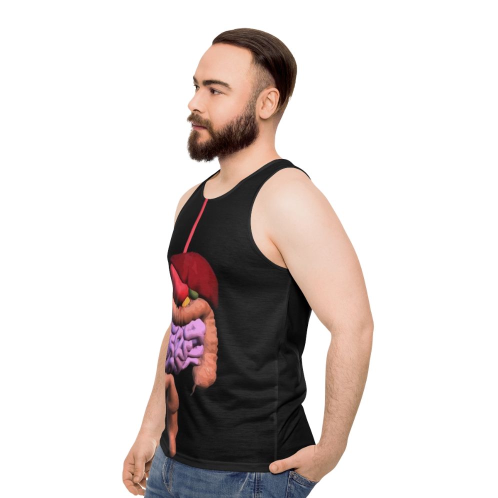 Digestive system anatomy unisex tank top - men side