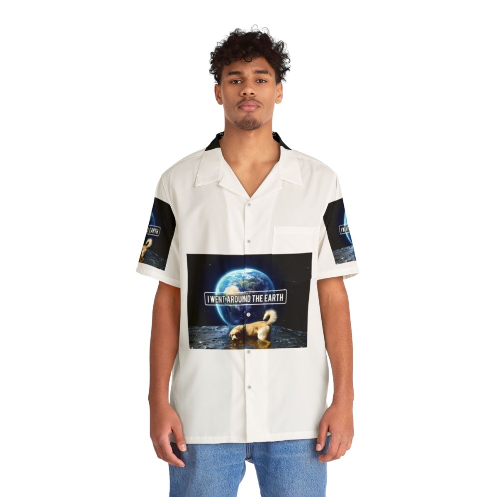 Galaxy Dog Hawaiian Shirt - People Front