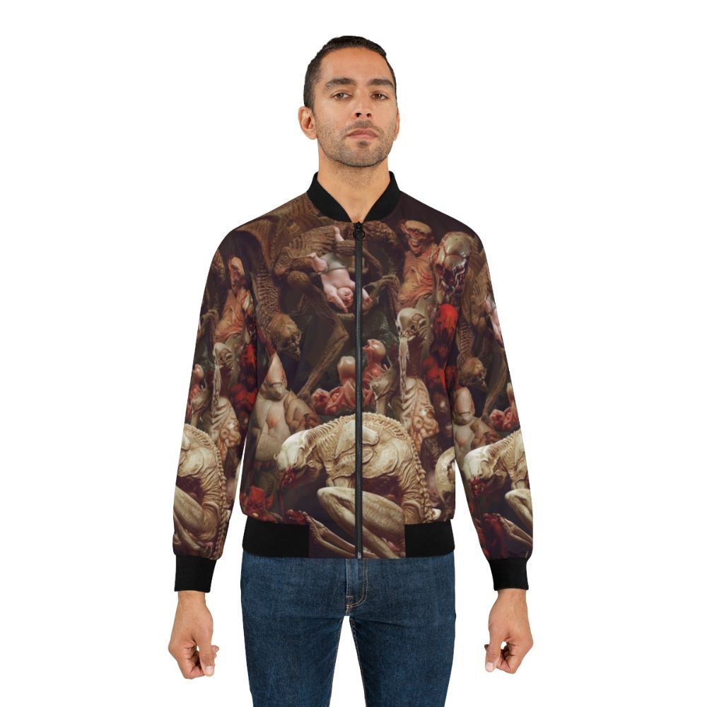 Horror and sci-fi inspired bomber jacket with Carlesimo's original artwork - Lifestyle