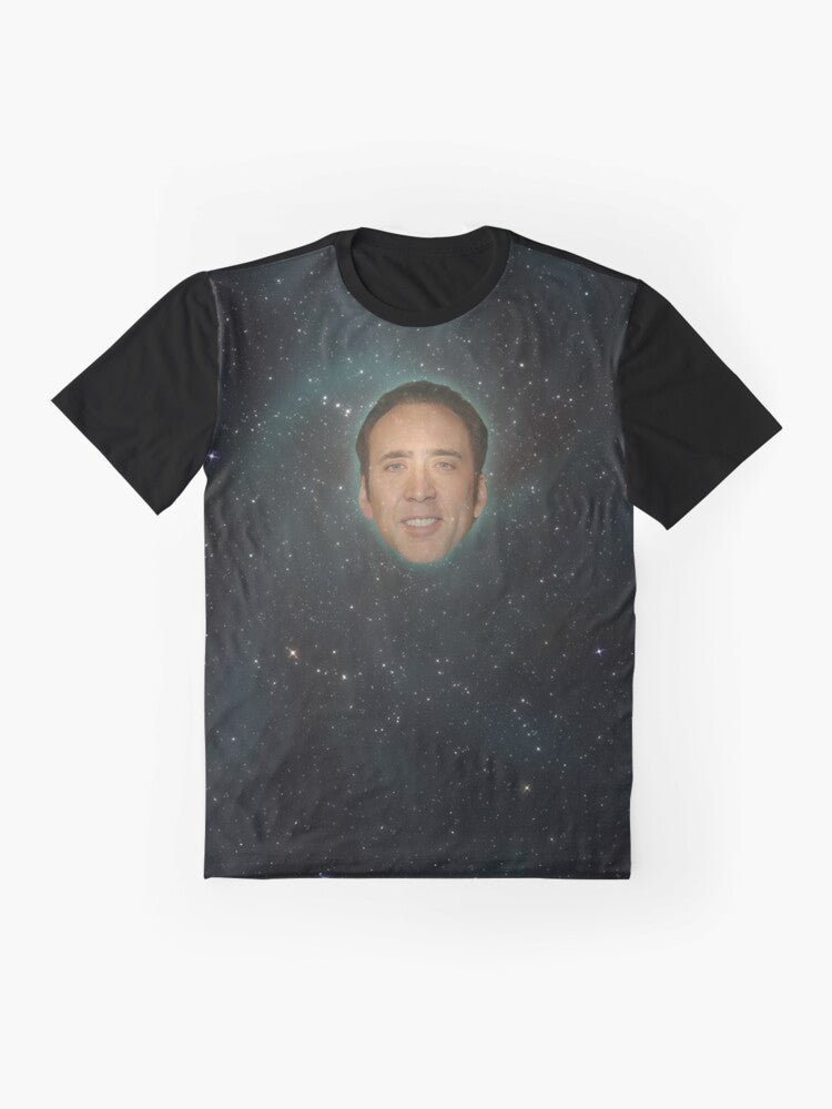 Nicolas Cage - Our Lord of the COSMOS Graphic T-Shirt - Flat lay