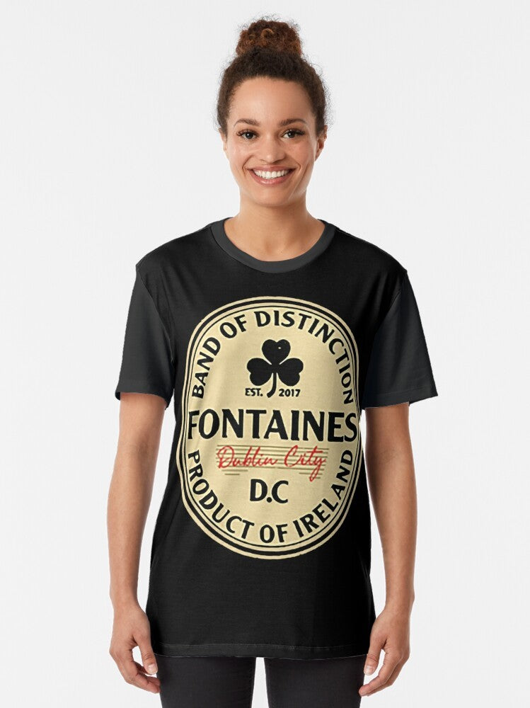 Fontaines DC Graphic T-Shirt with Indie Rock Band Logo - Women