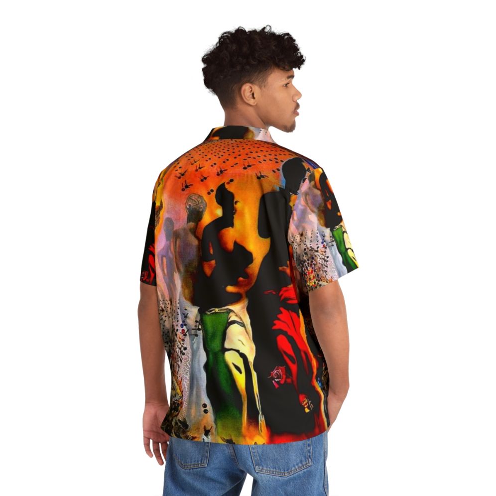 Vintage abstract surreal Hawaiian shirt with Venus de Milo and Salvador Dali inspired graphics - People Back