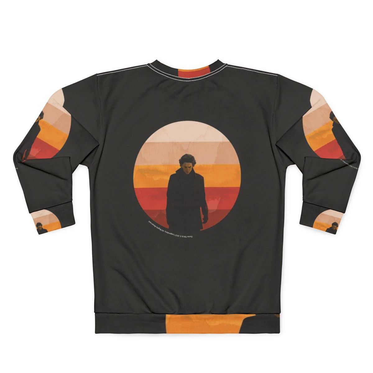 Dune 2020 Inkpress Artwork Sweatshirt featuring the iconic Dune movie and book elements - Back