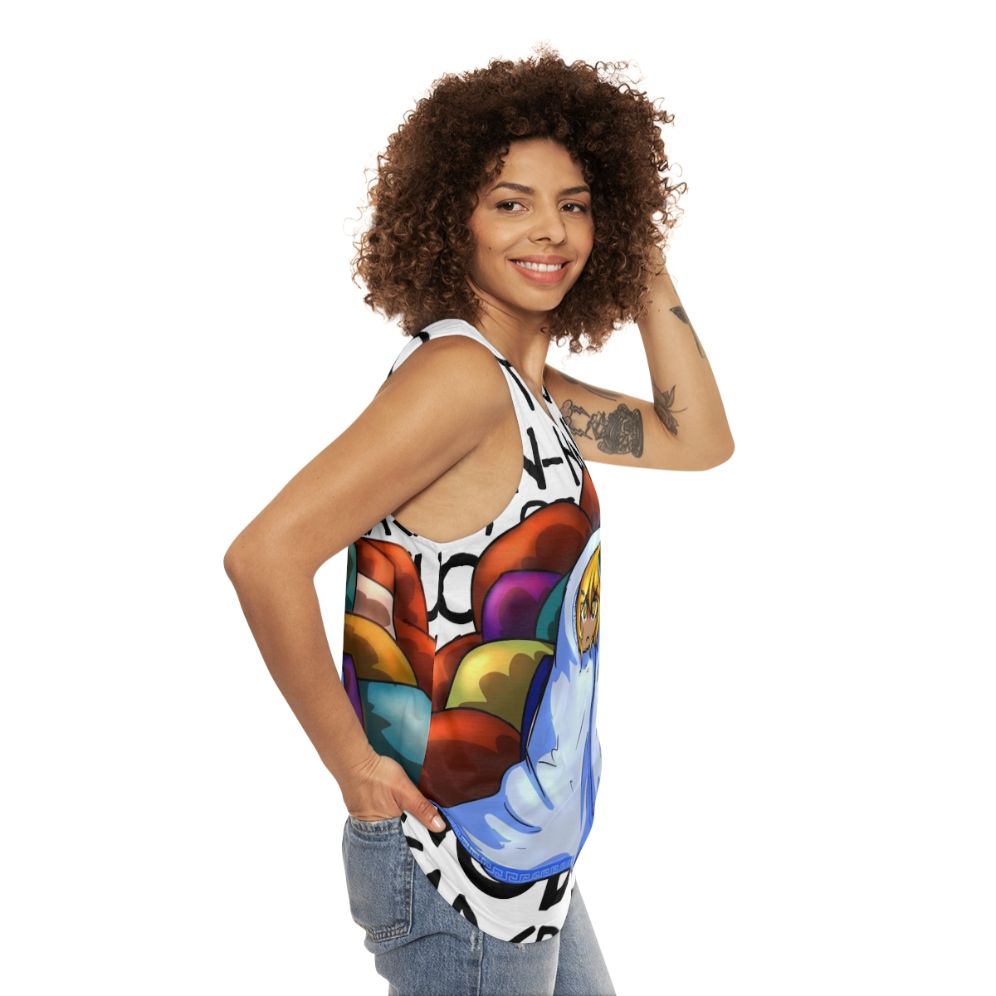 Unisex tank top with Achilles' epithets from ancient Greek mythology - women side