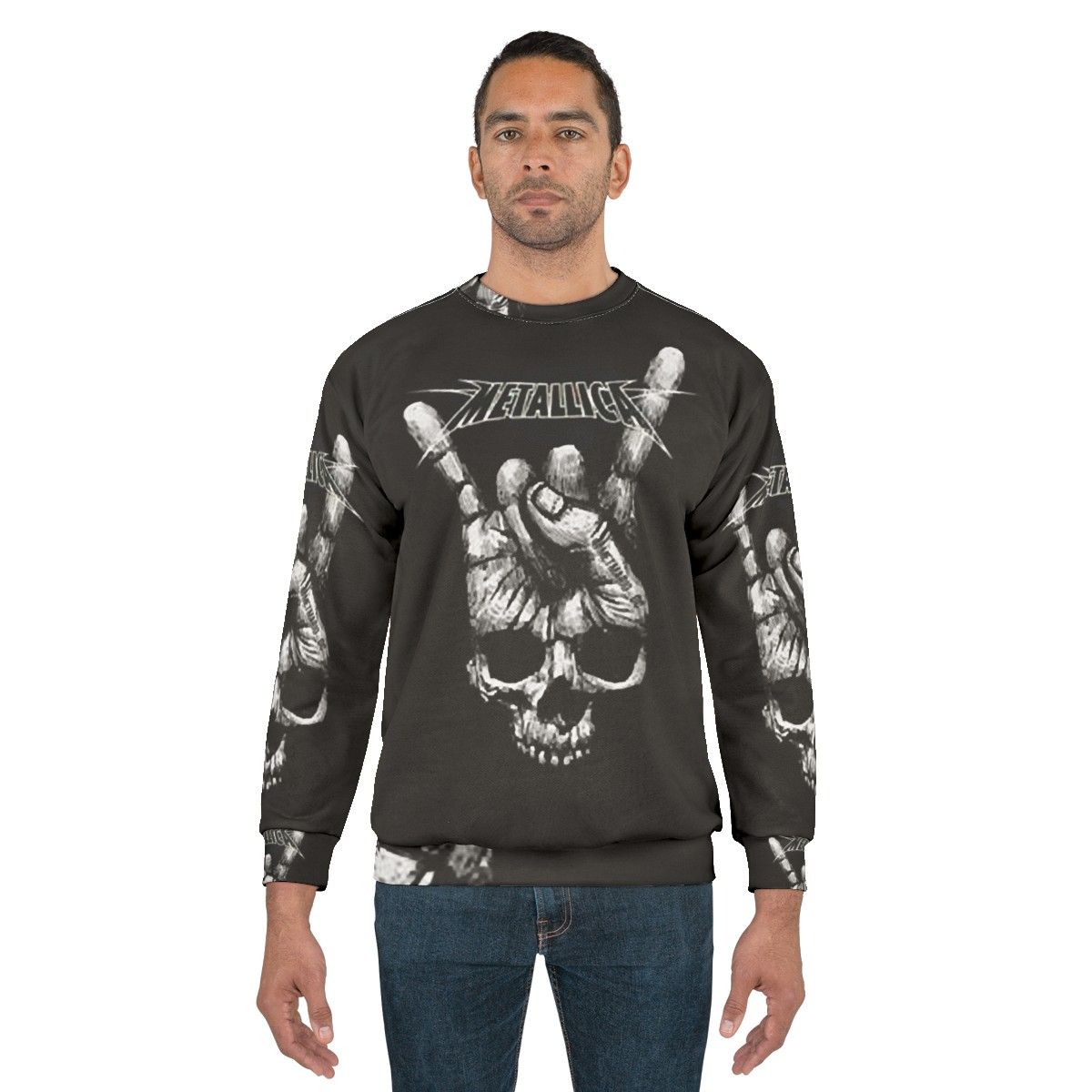 Metalica logo graphic trending band sweatshirt - men