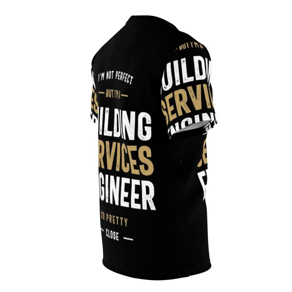 Building Services Engineer T-shirt featuring a design for engineering professionals - men right