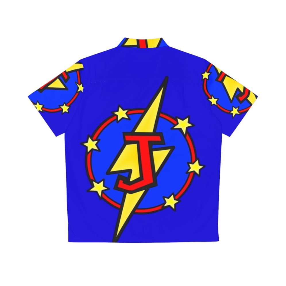 Super Letter J Superhero Hawaiian Shirt - Back