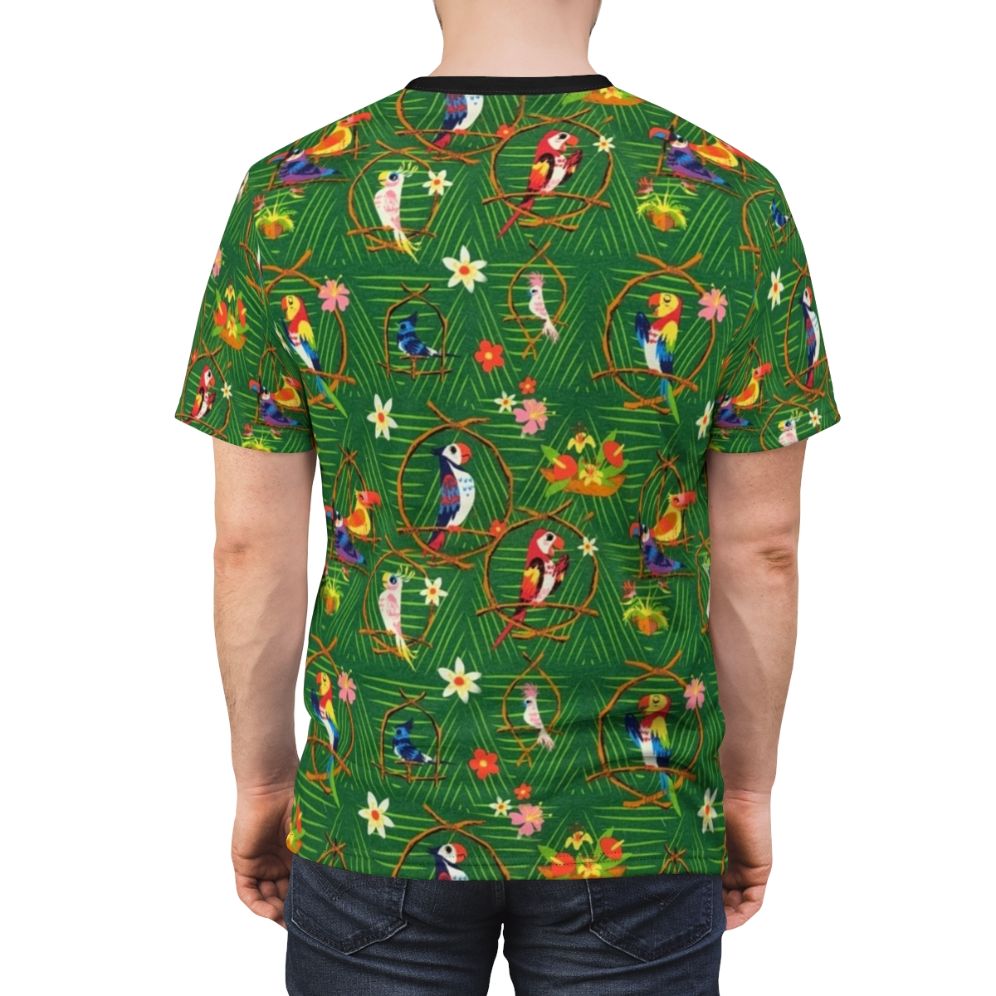 Enchanted Tropical Tiki Room T-shirt featuring Disney-inspired elements - men back