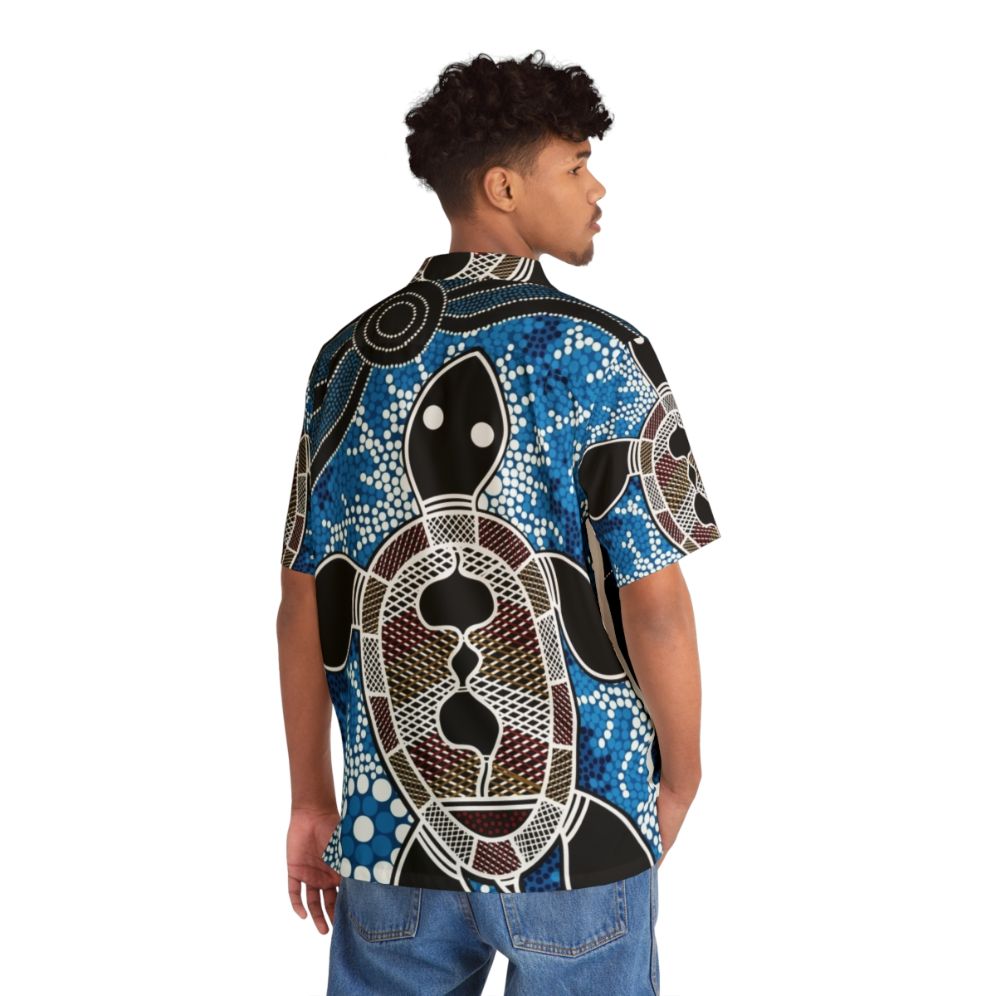 Authentic aboriginal art sea turtles hawaiian shirt - People Back