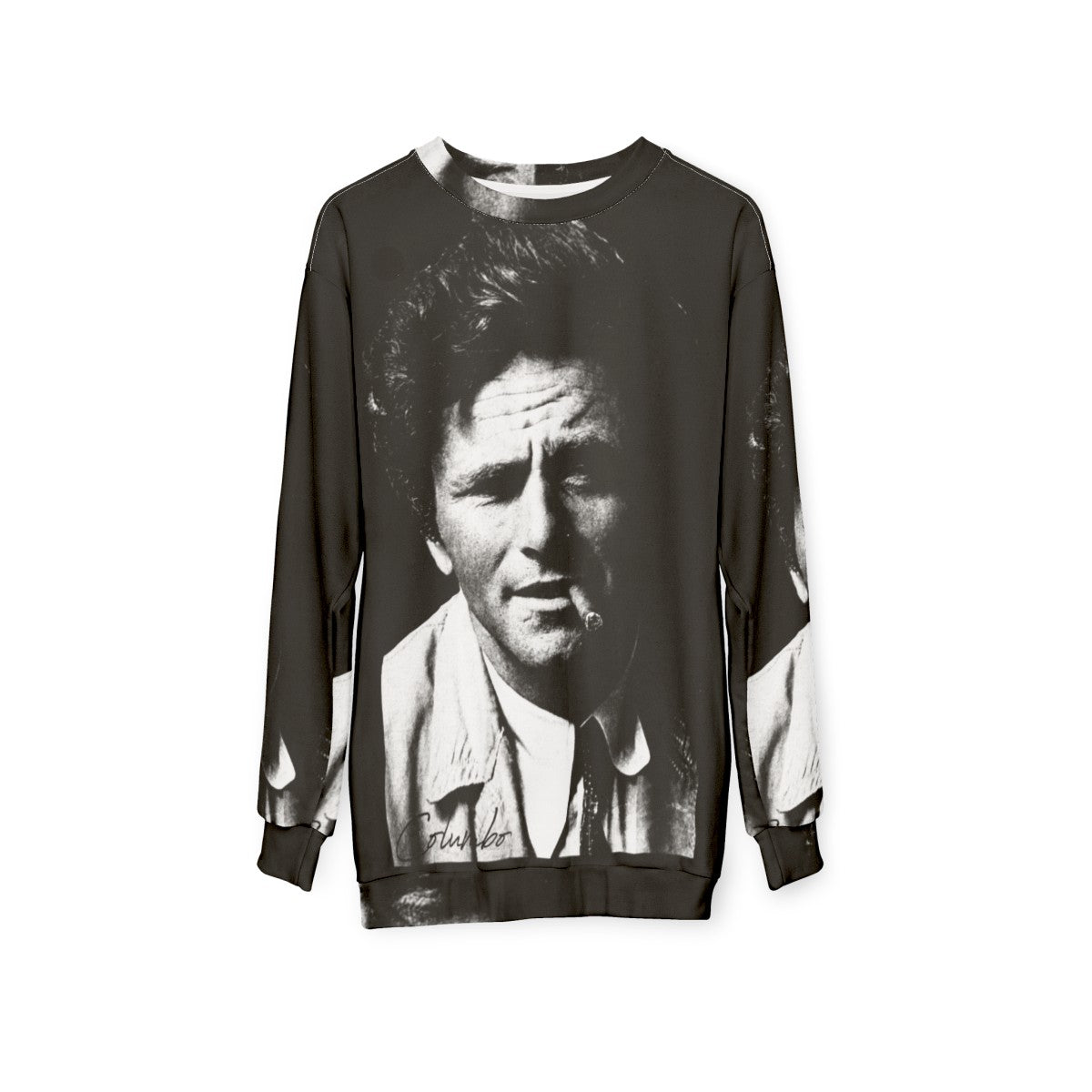 Columbo Portrait Sweatshirt featuring Peter Falk - hanging