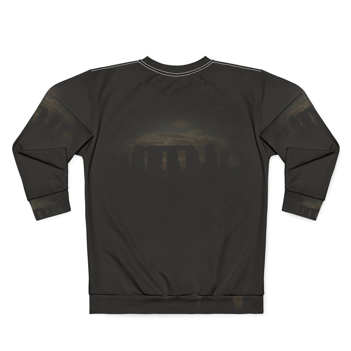 Henge Neolithic Sweatshirt with Silhouette Design - Back