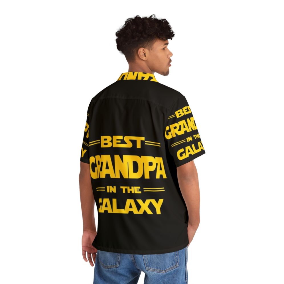 Best Grandpa In The Galaxy Hawaiian Shirt - People Back