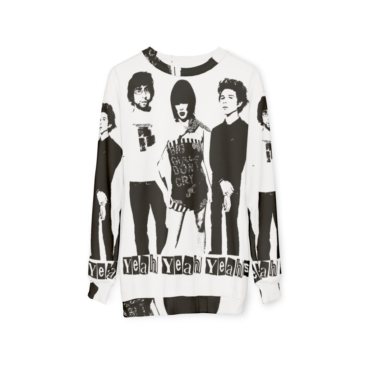 Yeah Yeah Yeahs Band Sweatshirt - 2000s Alternative Music Merchandise - hanging