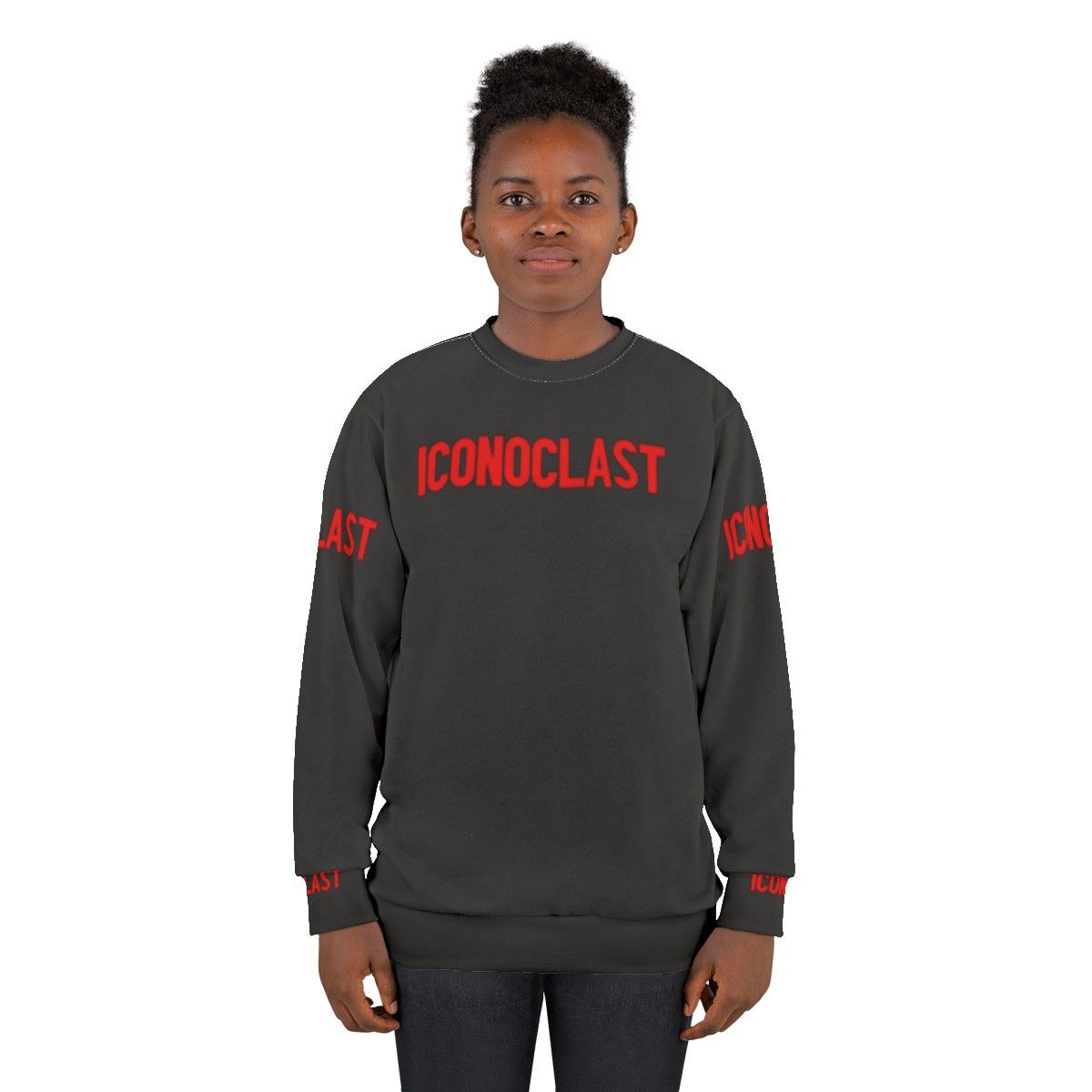 Iconoclast Sweatshirt, featuring a bold design for the nonconformist - women