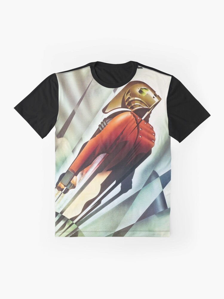 Rocketeer 90s superhero graphic t-shirt - Flat lay