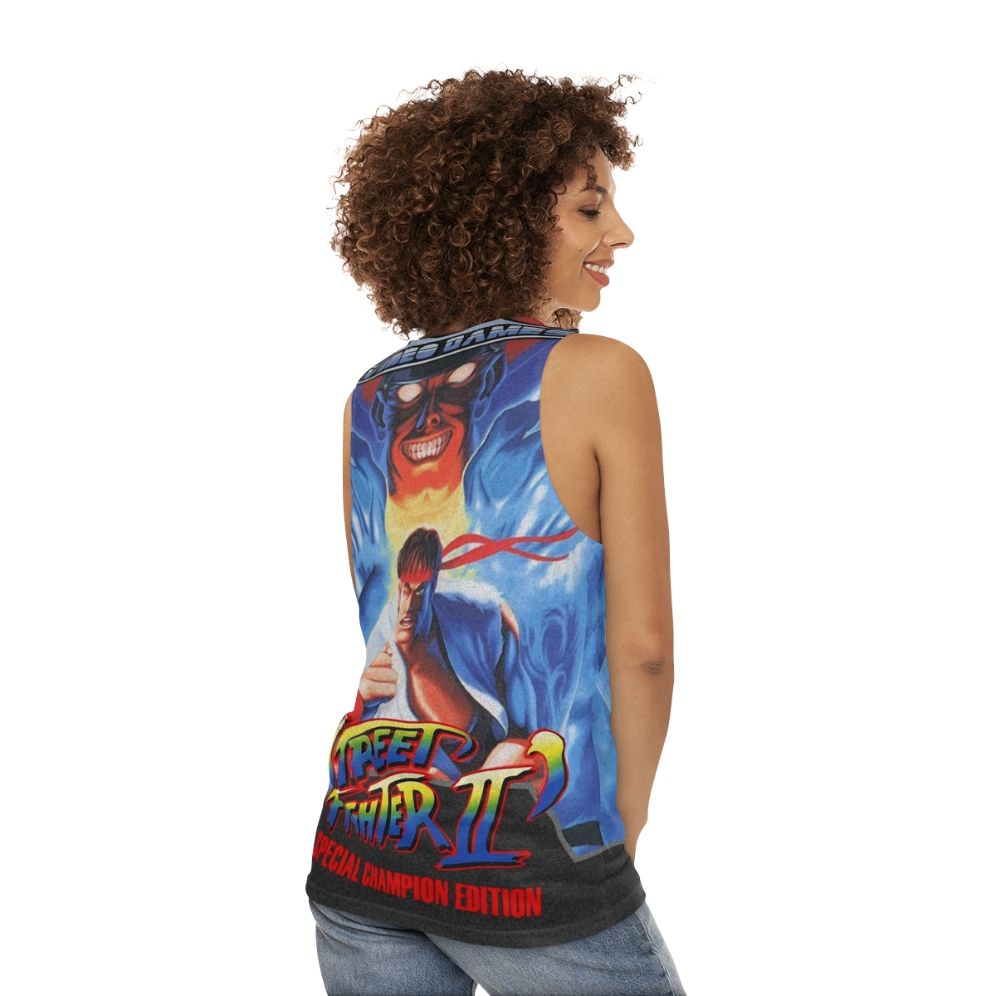 Street Fighter II Retro Unisex Tank Top - women back