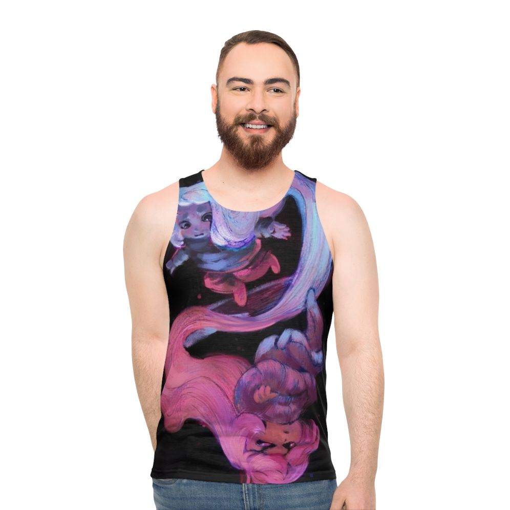 Celeste Unisex Tank Top with Space and Stars Design - men