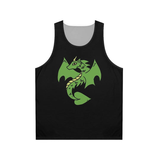 Green dragon unisex tank top design