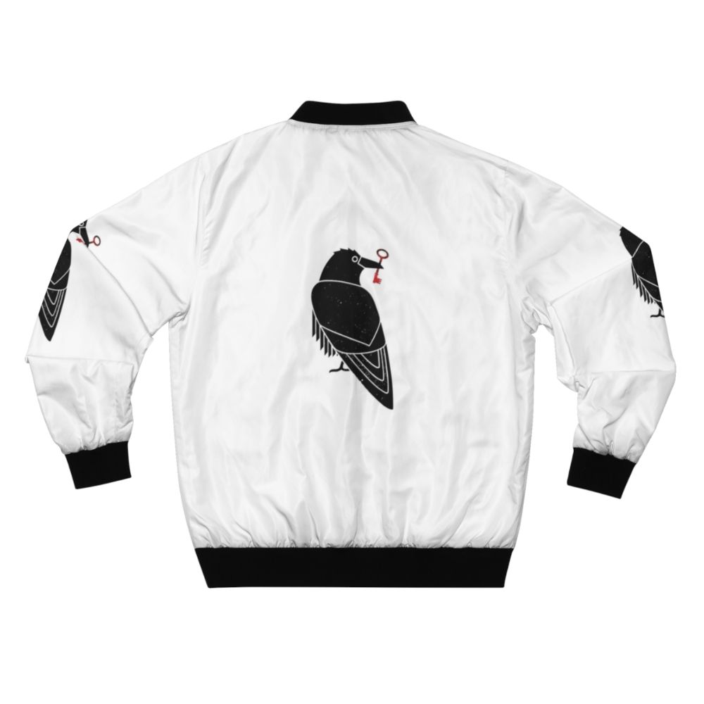 Sci-Hub Raven Bomber Jacket - A stylish and functional bomber jacket for science enthusiasts and researchers - Back