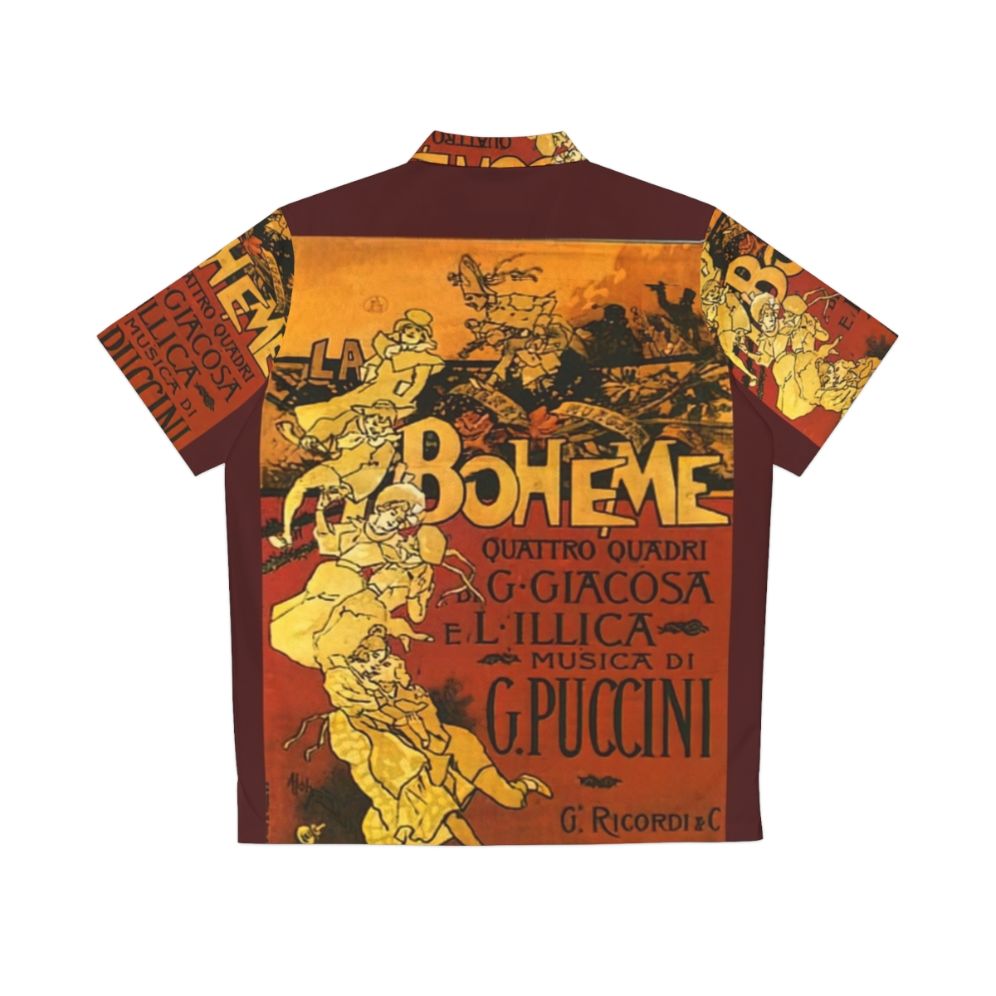 Boheme Opera Hawaiian Shirt with Puccini Opera Artwork - Back