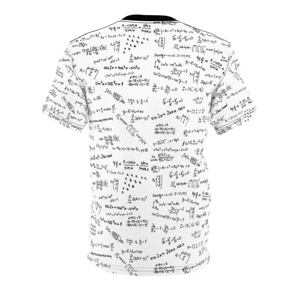 Vibrant T-shirt with mathematical formulas and numbers design - Back