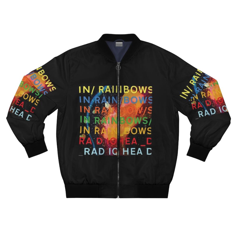 In Rainbows HQ Bomber Jacket with Rainbows and Music Inspired Graphics