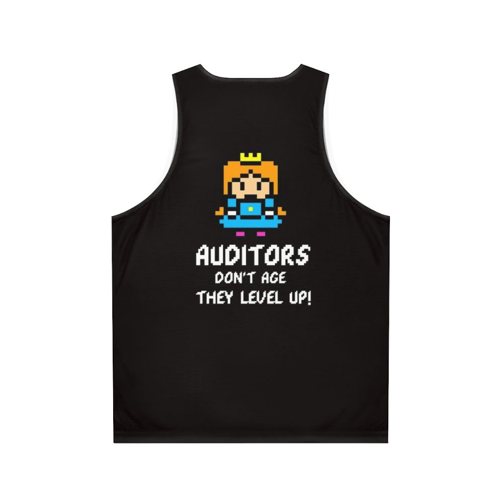 Auditors Don't Age, They Level Up - Unisex Tank Top - Back